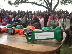 Maasai Kenyans waiting to receive their solar lights